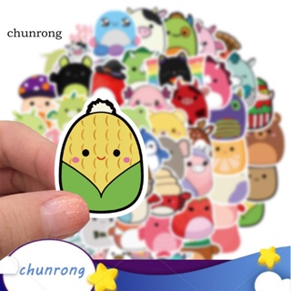 Chunrong สติกเกอร์ไวนิล PVC ลายกราฟฟิตี้ มีกาวในตัว สําหรับติดตกแต่งสมุดโน้ต 50 ชิ้น