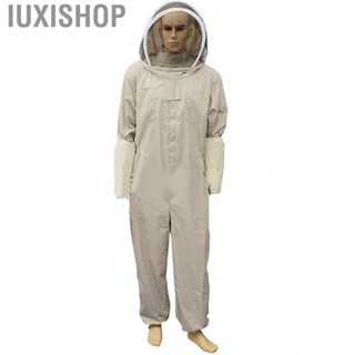 Iuxishop Beekeeping Suit Breathable Soft Comfortable One Piece Skin Friendly Clothing with Detachable Hood