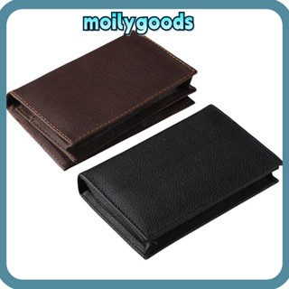 Moilyhd กระเป๋าใส่บัตรเครดิต นามบัตร แบบหนัง สีดํา สีน้ําตาล สําหรับสํานักงาน