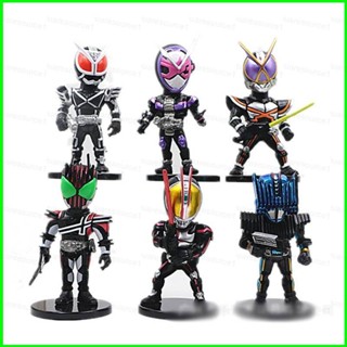 Sqt โมเดลฟิกเกอร์ Kamen Rider Mask Rider 555 Zi-O Kaixa Decade Faiz Diend ของเล่นสําหรับเด็ก 6 ชิ้น