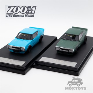 Zoom โมเดลรถยนต์ 1:64 Nissan Skyline GT-R II KPGC110 LB Wide-body version Green/Blue limited360