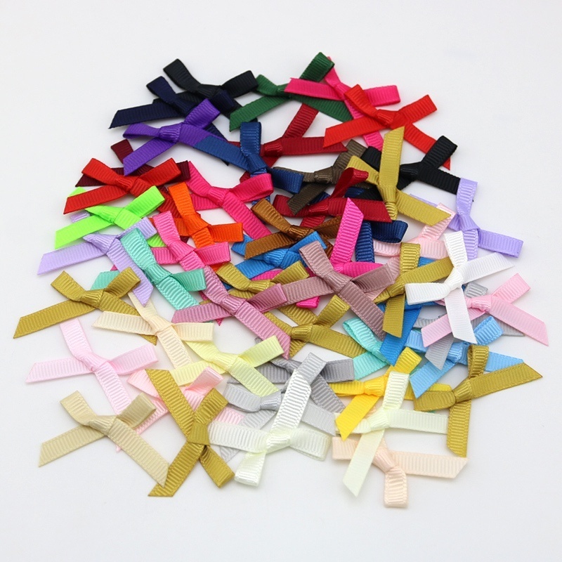 (50 ชิ้น/ถุง) ขนาด 4 ซม. Grosgrain ริบบิ้นโบว์สําหรับตกแต่งแถบคาดศีรษะและการออกแบบเชือก