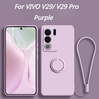 เคสโทรศัพท์มือถือซิลิโคน กันกระแทก พร้อมแหวนขาตั้ง สําหรับ VIVO Y27 Y36 4G 5G V29 Pro Lite 5G