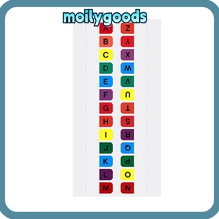 Moilyhd กระดาษโน้ตบุ๊ก มีกาวในตัว ลายตัวอักษร A-Z หลากสี 8 แผ่น 208 ชิ้น