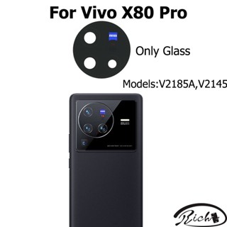 สําหรับ Vivo X80 Pro เลนส์กระจกกล้องด้านหลัง พร้อมสติกเกอร์กาว เปลี่ยนเลนส์กล้องได้