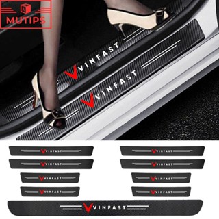 Vinfast 9 ชิ้น รถยนต์ ธรณีประตู คาร์บอนไฟเบอร์ กันน้ำ ป้องกันรอยขีดข่ว นคุณภาพสูง สติกเกอร์​ กันรอยชายบันได Fadil VF E34 7 8 9 VF8 VF9 LUX A SA 2.0 President