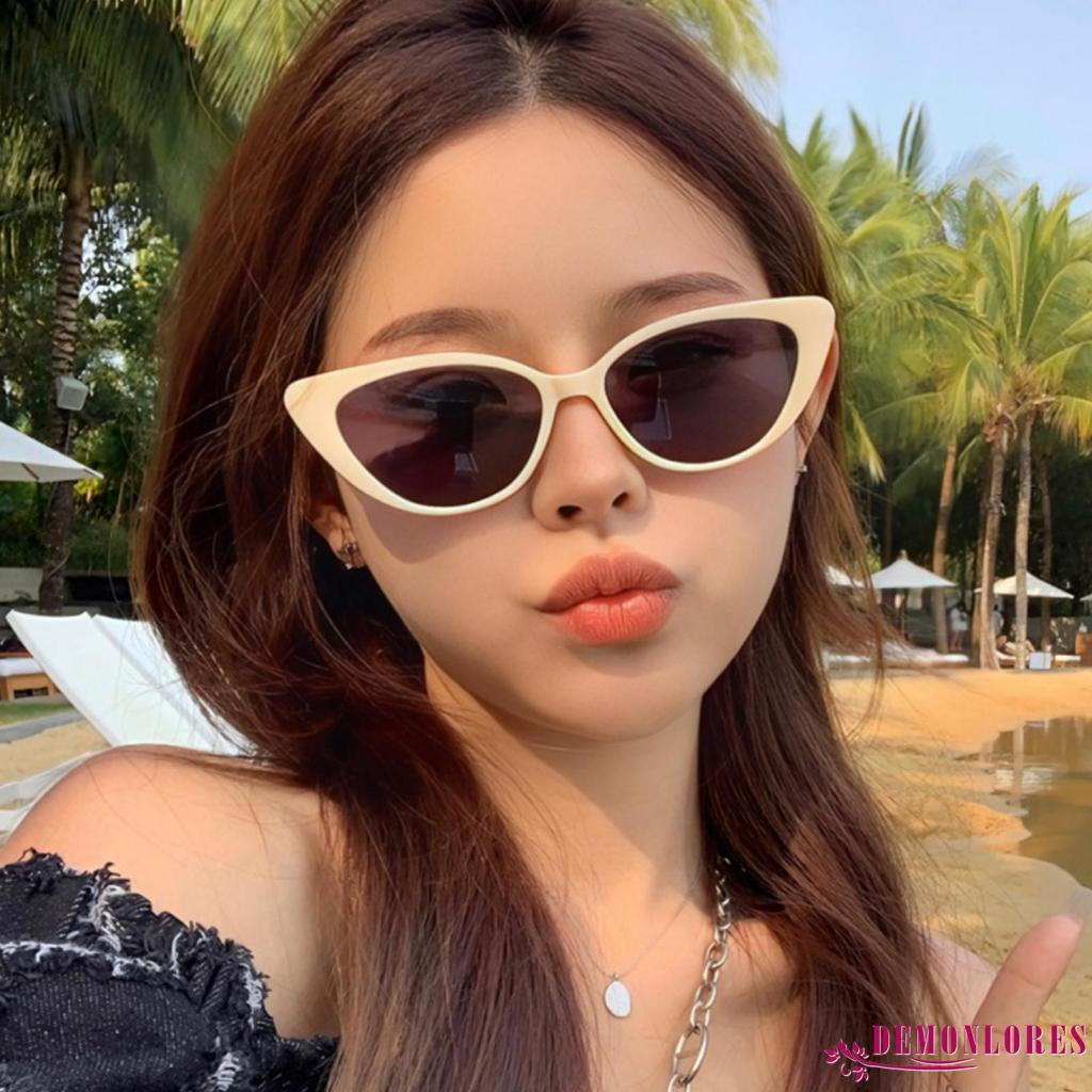 Demonlores-women Cat Eye แว่นตากันแดดแฟชั่นแว่นตากันแดดสําหรับ Uv Protection กลางแจ้ง