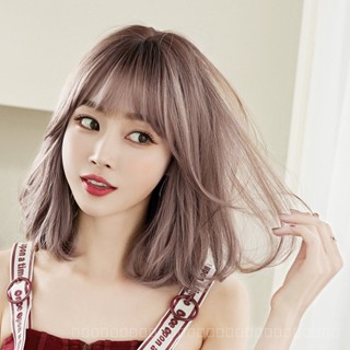 [0727]YWQJ-JF Wig Womens Short Hair Rinka Haircut Shoulder-Length Full Top Hair Cover Natural &amp; Fluffy Collarbone Length Haircut Curly Hair Inner Buckle JB3A