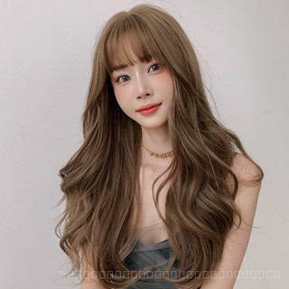 [0727]YWQJ-JF Wig Female Long Hair Comic Bangs Internet-Famous round Face Big Wave Fluffy Full-Head Wig Long Curly Hair UFDK