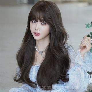 [0727]YWQJ-JF Wig Womens Long Hair Gentle Intellectual Big Wave Curly Hair Full Top Full-Head Wig Fashion Long Curly Hair SXX6