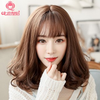 [0727]YWQJ-JF Seven Street Wig Female Rinka Haircut Long Curly Hair Air Straight Bangs Female Wig Korean Face Trimming Wig 7UAS