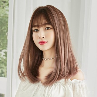 [0727]YWQJ-JF New Wig Female Hair Gradient Fashion Long Straight Hair Cover Air Bangs Synthetic Wigs JG7I