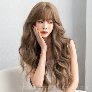 [0727]YWQJ-JF Wig Womens Long Hair Wavy Curly Hair Full Top Full-Head Wig Fashionable Pullover Fluffy Natural Long Curly Hair L5UQ