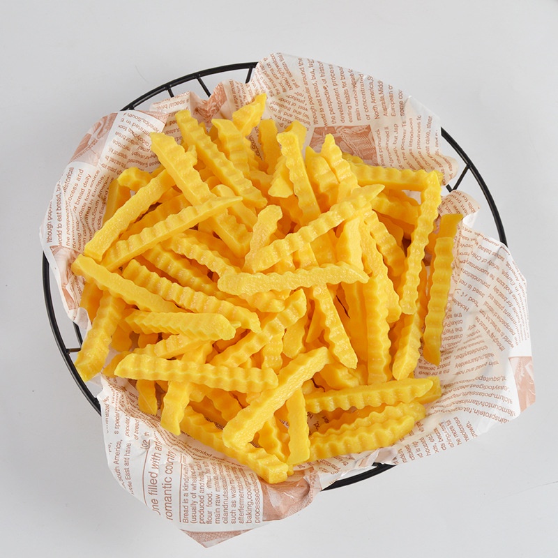 ประดิษฐ์French FriesปลอมFrench Friesที่สมจริงพลาสติกFrench FriesจําลองFastอาหารสําหรับห้องครัวHome P