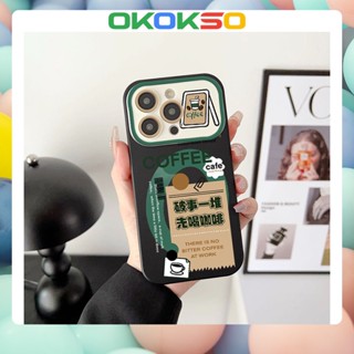 [Okso] ใหม่ เคสโทรศัพท์มือถือแบบนิ่ม กันกระแทก ลายการ์ตูนกาแฟดื่ม สําหรับ OPPO Reno9 Reno8 Reno7pro reno6 5