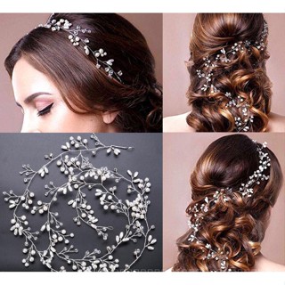 [0721]YWSY-XNTS New Bridal Handmade Rhinestone Crystal Pearl Branch Leaf Hair Band Headdress Wedding Dress Accessories Hair Band Q3KY