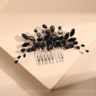 [0721]YWSY-XNTS New Foreign Trade Bridal Black Crystal Hair Comb Headdress Black Crystal Hair Ornaments Wedding Bride Hair Accessories J8HF