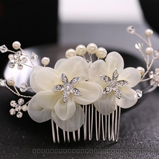 [0721]YWSY-XNTS New Pearl Hair Comb White Crystal Headwear Banquet Hair Accessories Bridal Headdress Hair Comb IPJQ