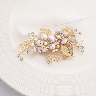 [0721]YWSY-XNTS Alloy Ornament Bridal Headdress Gold Fashion Blade Bridal Wedding Dress Handmade Accessories QKFW