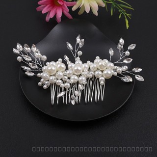 [0721]YWSY-XNTS Bridal Womens Headband Alloy Hair Accessories with Pearl Hair Comb Bridal Ornament Rhinestone Pearl Hair Comb Hot Rhinestone L1RW