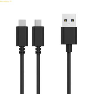 (ลดราคาสูง) Doublebuy 2 in 1 สายชาร์จ USB Type-C ชาร์จเร็ว สําหรับคอนโทรลเลอร์ สวิตช์ โทรศัพท์มือถือ