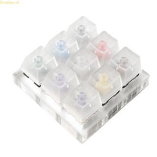 (ลดราคาสูง) Doublebuy Kailh Box 9 สวิตช์ทดสอบ พร้อมฐานอะคริลิคเปล่า สําหรับคีย์บอร์ด Mechanical