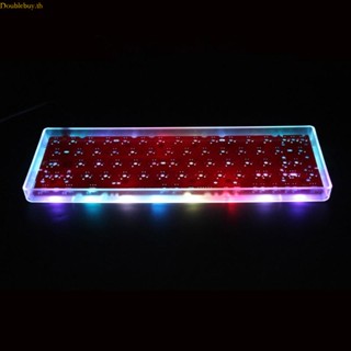 (ลดราคาสูง) Doublebuy QMK คีย์บอร์ดพลาสติก GH60 สําหรับเล่นเกม 60% Poker2 Pok3r