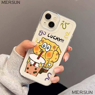 เคสโทรศัพท์มือถือ ซิลิโคน ลายสพันจ์บ็อบ สแควร์แพนท์ สําหรับ Iphone 14 13 11 12pro 8SE 7plus xsmax