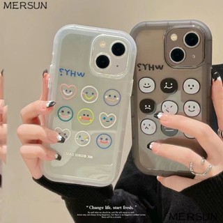 เคสโทรศัพท์มือถือ ลายหน้ายิ้ม เรียบง่าย สําหรับ Apple Iphone 14 13promax 12 11 7p 8plus 00MX