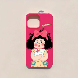 เคสโทรศัพท์มือถือนิ่ม กันกระแทก ลายการ์ตูนผู้หญิงตลกน่ารัก สําหรับ Apple Iphone 14ProMax 13Pro 12 11 78p IB89