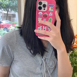 เคสโทรศัพท์มือถือ กันกระแทก ลายน่ารัก สไตล์เกาหลี สําหรับ Apple Iphone 11 13 14promax 12 11 78p 6HIO