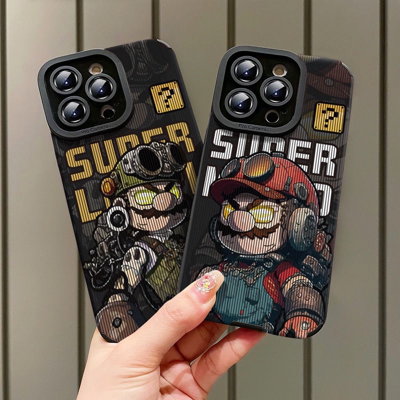สําหรับIphone 14 /15/16/17PRO MAX 11Pro Max 11 12/6/7/8/Plus XR Xmax Li Renท่อคนงานไม้จิ้มฟันรูปแบบเคสโทรศัพท์รวมทุกอย่างLambskinกันกระแทกปกอ่อน