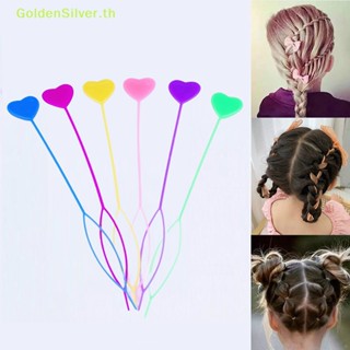 Goldensilver ห่วงถักเปียผมหางม้า สีเงิน สําหรับตกแต่งผม DIY TH