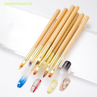 Goldensilver แปรงปากกาแกะสลัก เพ้นท์เล็บเจล UV ลายทาง DIY TH