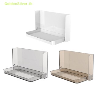 Goldensilver ชั้นวางเครื่องสําอาง แบบติดผนัง พับได้ ปรับได้