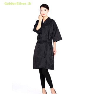 Goldensilver เสื้อคลุมตัดผม น้ําหนักเบา สีเงิน สําหรับร้านทําผม