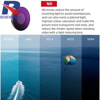 [rememberme.th] ฟิลเตอร์เลนส์โพลาไรเซอร์ CPL ND อะลูมิเนียมอัลลอย ปรับได้ สําหรับ DJI Osmo Action 4