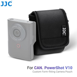 Jjc กระเป๋าใส่กล้อง ทนทาน ขนาดกะทัดรัด สําหรับ Canon PowerShot V10 Camera Adjustable Shoulder Strap รวม Carabiner