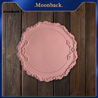 &lt;moonback&gt; แผ่นรองจาน ซิลิโคน ลายดอกไม้ สไตล์วินเทจ ใช้ซ้ําได้ สําหรับตกแต่งบ้าน