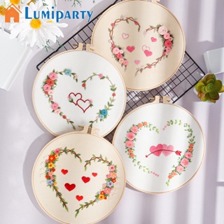 Lumiparty ชุดเย็บปักถักร้อย รูปหัวใจ Diy สําหรับคนรักงานฝีมือ