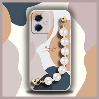 Lens bump protection Pearl bracelet Phone Case For Redmi Note12 5G Global/Poco X5 5G Simplicity Nordic style Bear bracelet