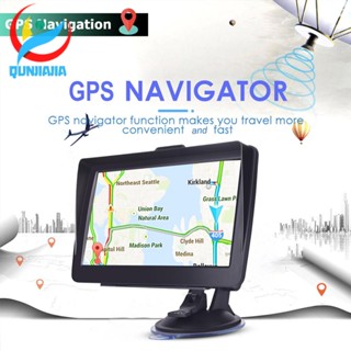 [qunjiajia.th] เครื่องนําทาง GPS 7 นิ้ว 256MB+16G GPS CPU 800MHZ แบบพกพา สําหรับรถยนต์