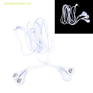 Goldensilver สายเคเบิลเชื่อมต่ออิเล็กโทรด 4 ปุ่ม 2.5 มม. 2 In 1 สีเงิน สําหรับเครื่องบําบัด TH