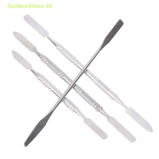 Goldensilver ไม้พายผสมผงอะคริลิค สีเงิน สําหรับตกแต่งเล็บเจล 4 ชิ้น ต่อชุด