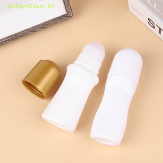 Goldensilver ขวดพลาสติกเปล่า ระงับกลิ่นกาย ขนาด 50 มล. พร้อมลูกกลิ้ง สีขาว สําหรับเดินทาง เครื่องสําอาง TH