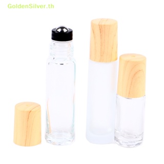 Goldensilver ขวดน้ํามันเปล่า แบบลูกกลิ้ง สเตนเลส ขนาด 5 10 มล.