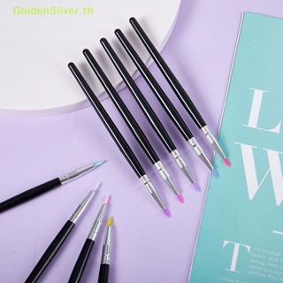 Goldensilver แปรงแต่งหน้า ซิลิโคน สีเงิน สําหรับทาสีทาเล็บ อายไลเนอร์ DIY TH