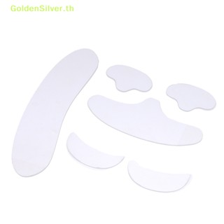 Goldensilver แผ่นสติกเกอร์ซิลิโคน กําจัดริ้วรอย ดูแลผิวหน้า หน้าผาก คอ 5 18 ชิ้น