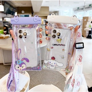 กระเป๋าใส่โทรศัพท์ กันน้ํา ลาย Cinnamoroll พร้อมสายคล้องคอ