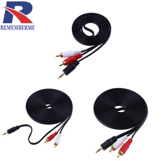 [rememberme.th] สายเคเบิลเสียงวิดีโอ เอาท์พุท AV 2RCA 3.5 มม. สําหรับเสียง DVD